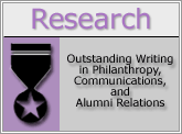 Research: Outstanding Writing in Philanthropy, Communications, and Alumni Relations